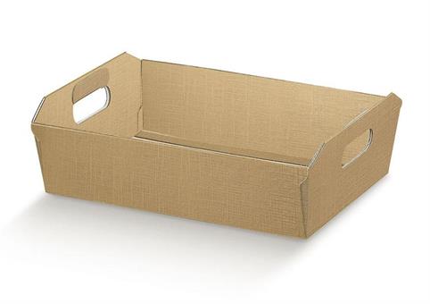 CESTO incollato cm.40x30x12 FIBRA ORO