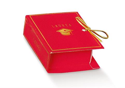 BOOK LIBRO cm.7x6x3 ROSSO