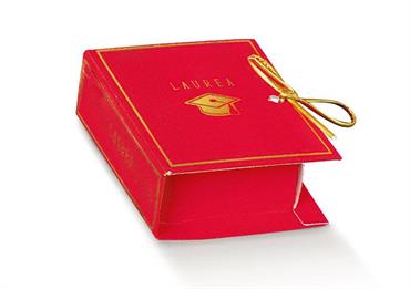 BOOK LIBRO cm.7x6x3 ROSSO