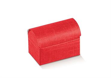 COFANETTO SETA Rosso cm.13x9x9