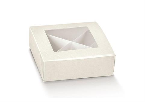 PRATICA C/FIN. + DIV. cm.10x10x4 SETA BIANCO