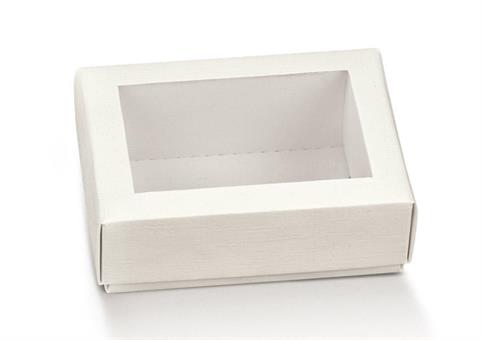 QUADRA + COP. Trasp cm.12x12x4 FIBRA Bianco