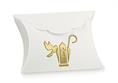 BUSTA BIANCA COLOMBA ORO cm.8x8,5x3