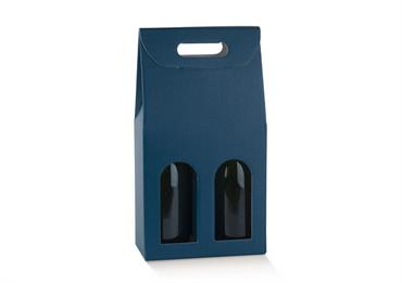 VALIG. 2 bt. cm.18x9x38,5 FIBRA Blu