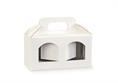 PORTA-VASETTI 2 FINESTRE cm.17x8x9 SETA Bianco