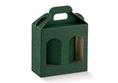 PORTA-VASETTI 2 FINESTRE SETA Verde cm.17x8x12