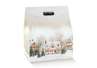 BAULOTTO cm.33x25x39 CHRISTMAS VILLAGE