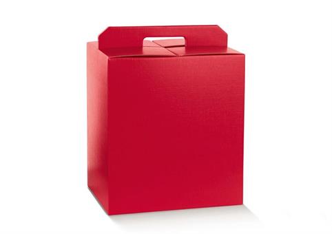VALIG. PANETT.+ BOTT. 33X25X35 FIBRA ROSSO