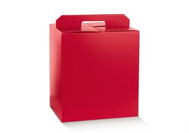 VALIG. PANETT.+ BOTT. 33X25X35 FIBRA ROSSO