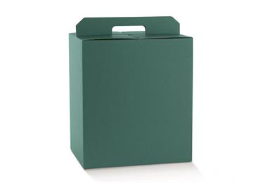 VALIG. PANETT.+ BOTT. cm.33x25x35 FIBRA VERDE