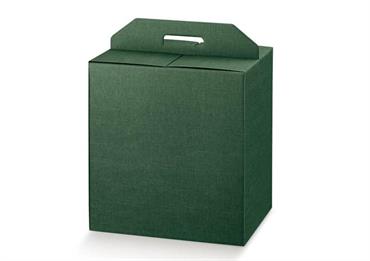 PORTA-PANETTONE+BOTT. cm.33x25x36 SETA Verde
