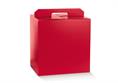 VALIG. PANETT.+BOTT. cm.43x24x35 FIBRA ROSSO