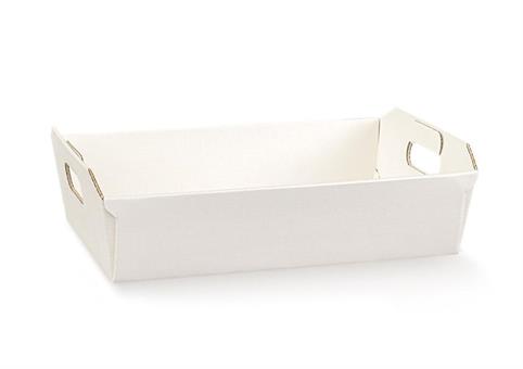 CESTO Incollato cm.31x22x9 SETA Bianco