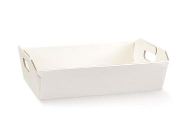 CESTO Incollato cm.31x22x9 SETA Bianco