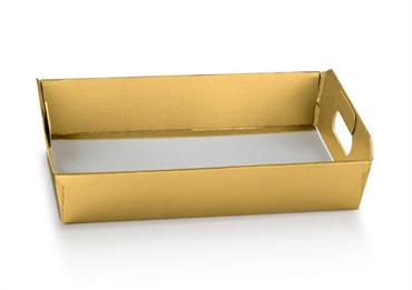 CESTO Incoll. cm.31x22x9 FIBRA ORO