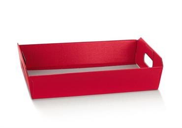 CESTO Incoll. cm.31x22x9 FIBRA ROSSO
