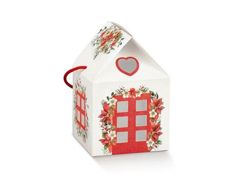 CASETTA+CORD. cm.12x12x11 White Little HOUSE