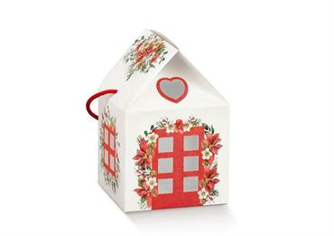 CASETTA+CORD. cm.12x12x11 White Little HOUSE