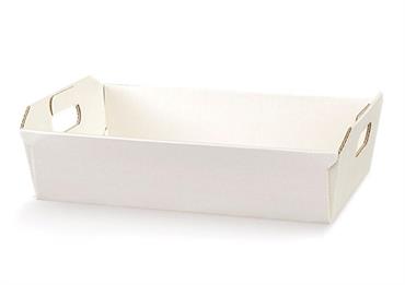 VASSOIO cm.31x24x10,5 FIBRA BIANCO