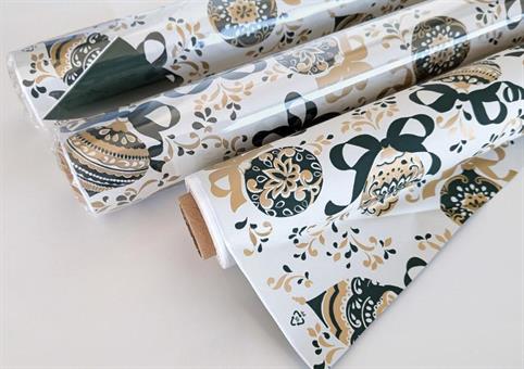 BOBINA VERDE/ORO + SFERE cm.100 mt.25