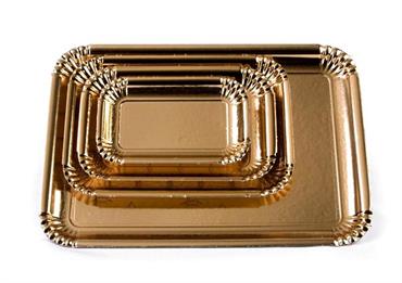 VASSOIO Rettang. DORATO al Kg. mis.5 - Cm.20,4x28,8