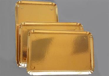 VASSOIO Rettang. DORATO al Kg. mis.9 - Cm.32,5x43,3