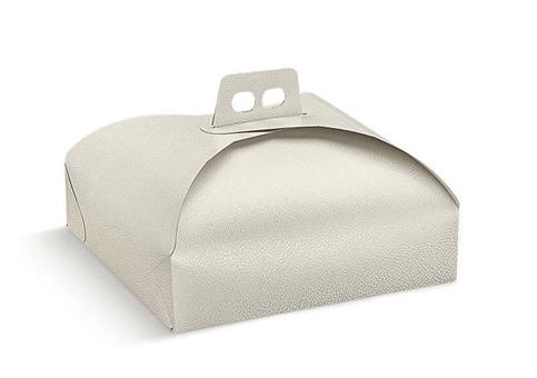 PORTATORTE PELLE Bianco - Cm.19x19x7