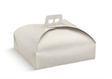 PORTATORTE PELLE Bianco - Cm.19x19x7