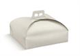 PORTATORTE PELLE Bianco - Cm.19x19x7
