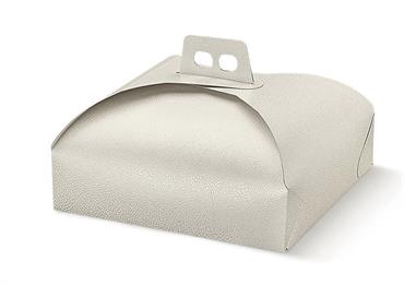 PORTATORTE PELLE Bianco - Cm.21x21x7