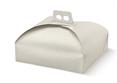 PORTATORTE PELLE Bianco - Cm.21x21x7