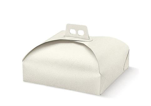 PORTATORTE PELLE Bianco - Cm.31x31x7