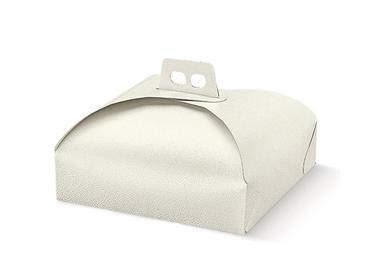 PORTATORTE PELLE Bianco - Cm.31x31x7