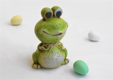 RANA CERAMICA con TESTA/OCCHI mobili