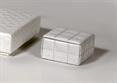 SCATOLINA SIMIL PELLE Bianca - Cm.6x6x4