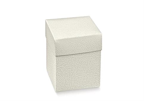 SCAT.Fondo/Cop.PELLE Bianco - Cm.10x10x18 CONF.10PZ.