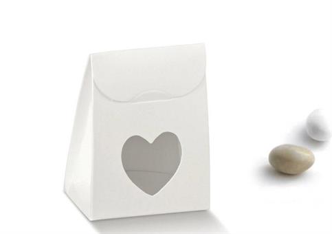 SACC.+FIN. CUORE WHITE - Cm.6x3,5x8 CONF.10PZ.