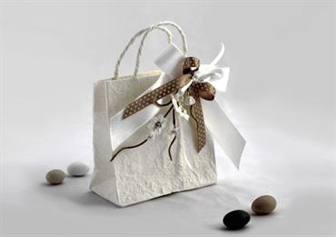 BORSA CARTA MARTELLATA panna cm12x12 CONF.5PZ.