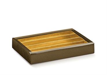 QUADRA+GUAINA PELLE Marron - Mm.215x145x35 CONF.10PZ.