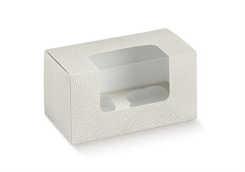 SCAT. 2 FORI PELLE Bianco cm.18x9x10 CONF.10 pz