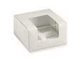 SCAT. 4 FORI PELLE Bianco cm.18x18x10 CONF.10 pz.