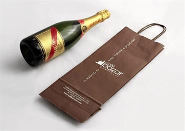BAG 1 BOTT. MANICO RITORTO cm.15x8x39 con STAMPA