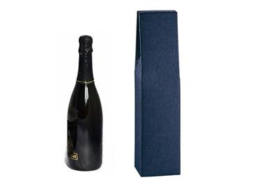 ASTUCCIO 1 Bott. JUTA Blu Cm.9x9x37 No FIN.