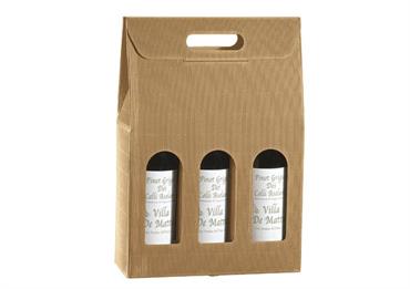 VALIGETTA con FIN.3 Bott.ONDA AVANA cm.27x9x40