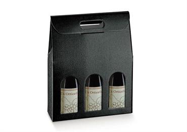 VALIG.3 CHAMP. PELLE Nero - Cm.30x10x38 n