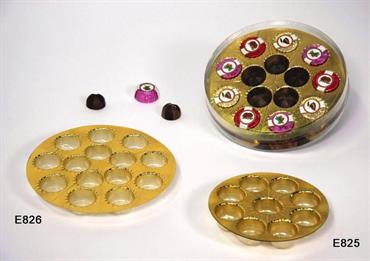 ALVEARE TONDO PER 9 PRALINE ORO
