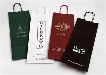 BAG BOTTIGLIA con STAMPA FLEXO cm.15+8x40