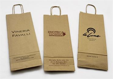 BAG BOTTIGLIA Avana + stampa FLEXO cm.15+8x40