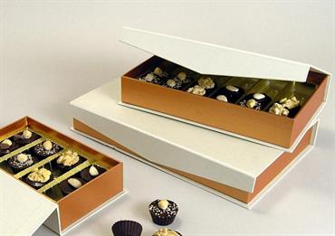 SCATOLA PRAL.con CALAMITA PANNA/RUGGINE CM.28X18X5