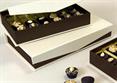 SCATOLA PRALINE CON CALAMITA PANNA/MARR.33X20X5